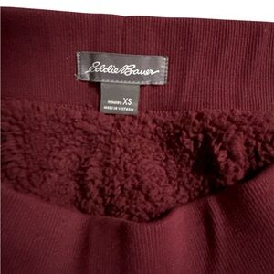 Eddie Bauer Maroon Sherpa-Lined Joggers